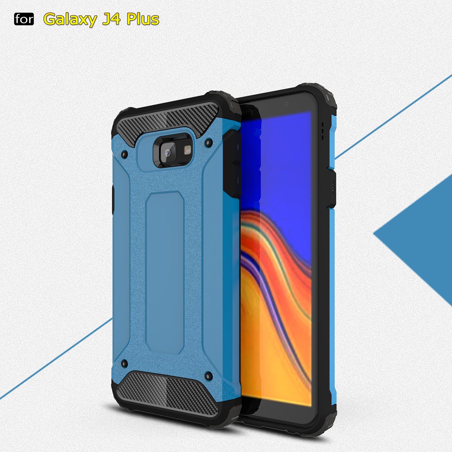 Superodolný kryt Armor pre Samsung Galaxy J4 Plus - zlatý