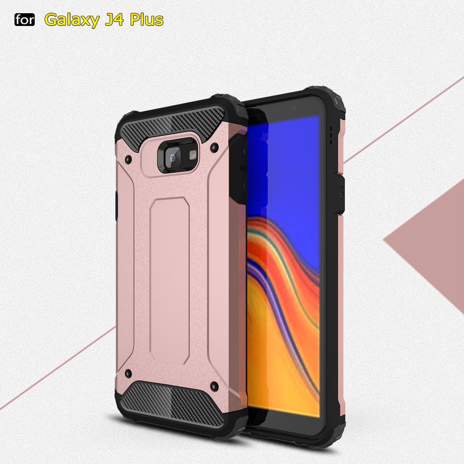 Superodolný kryt Armor pre Samsung Galaxy J4 Plus - zlatý