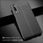 Litchi kožený kryt pre Samsung Galaxy A7 (2018) - červený