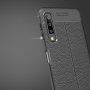 Litchi kožený kryt pre Samsung Galaxy A7 (2018) - červený