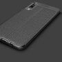 Litchi kožený kryt pre Samsung Galaxy A7 (2018) - červený