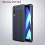 Litchi kožený kryt pre Samsung Galaxy A7 (2018) - červený