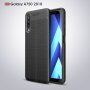 Litchi kožený kryt pre Samsung Galaxy A7 (2018) - červený
