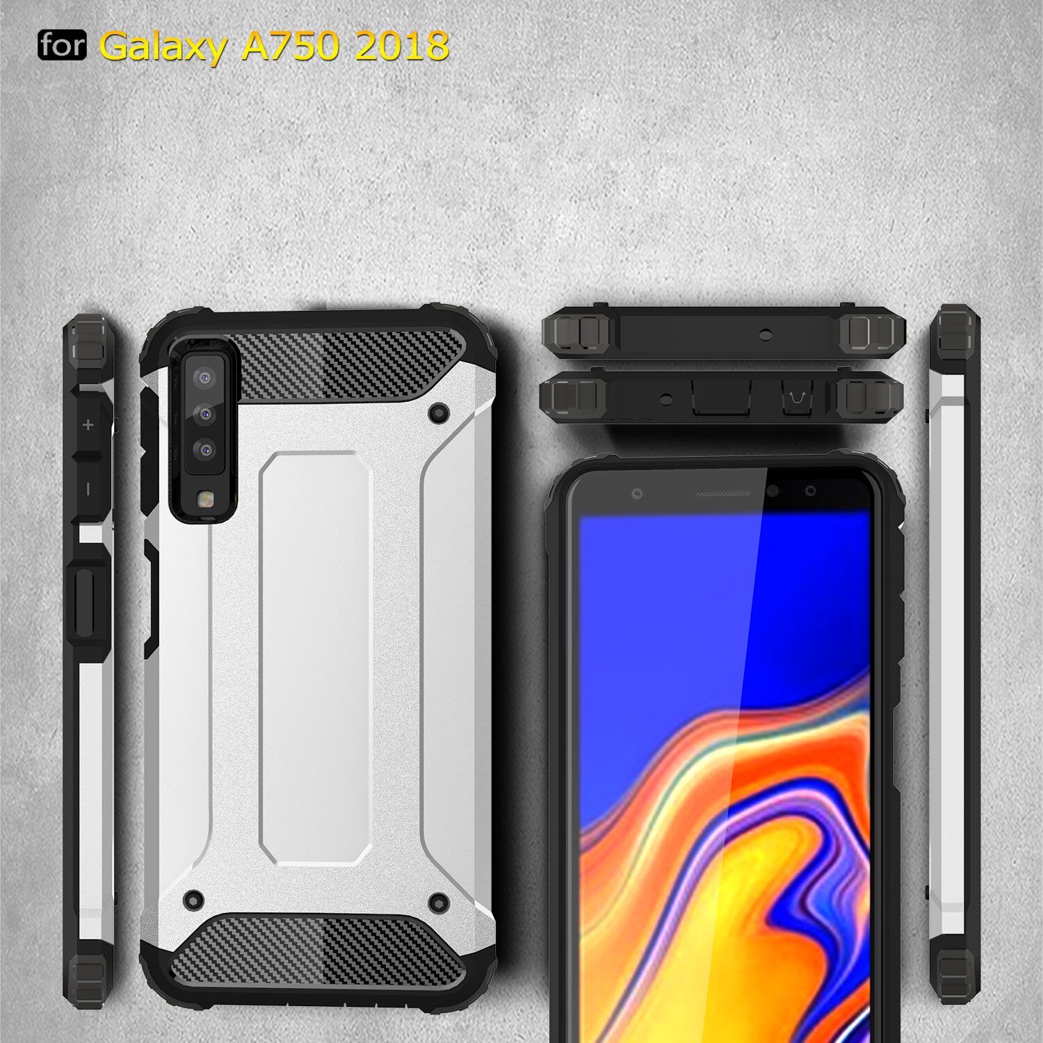 Superodolný kryt Armor pre Samsung Galaxy A7 (2018) - zlatoružový