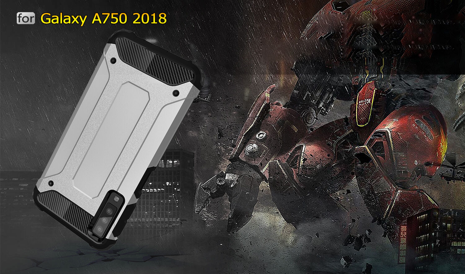 Superodolný kryt Armor pre Samsung Galaxy A7 (2018) - zlatoružový