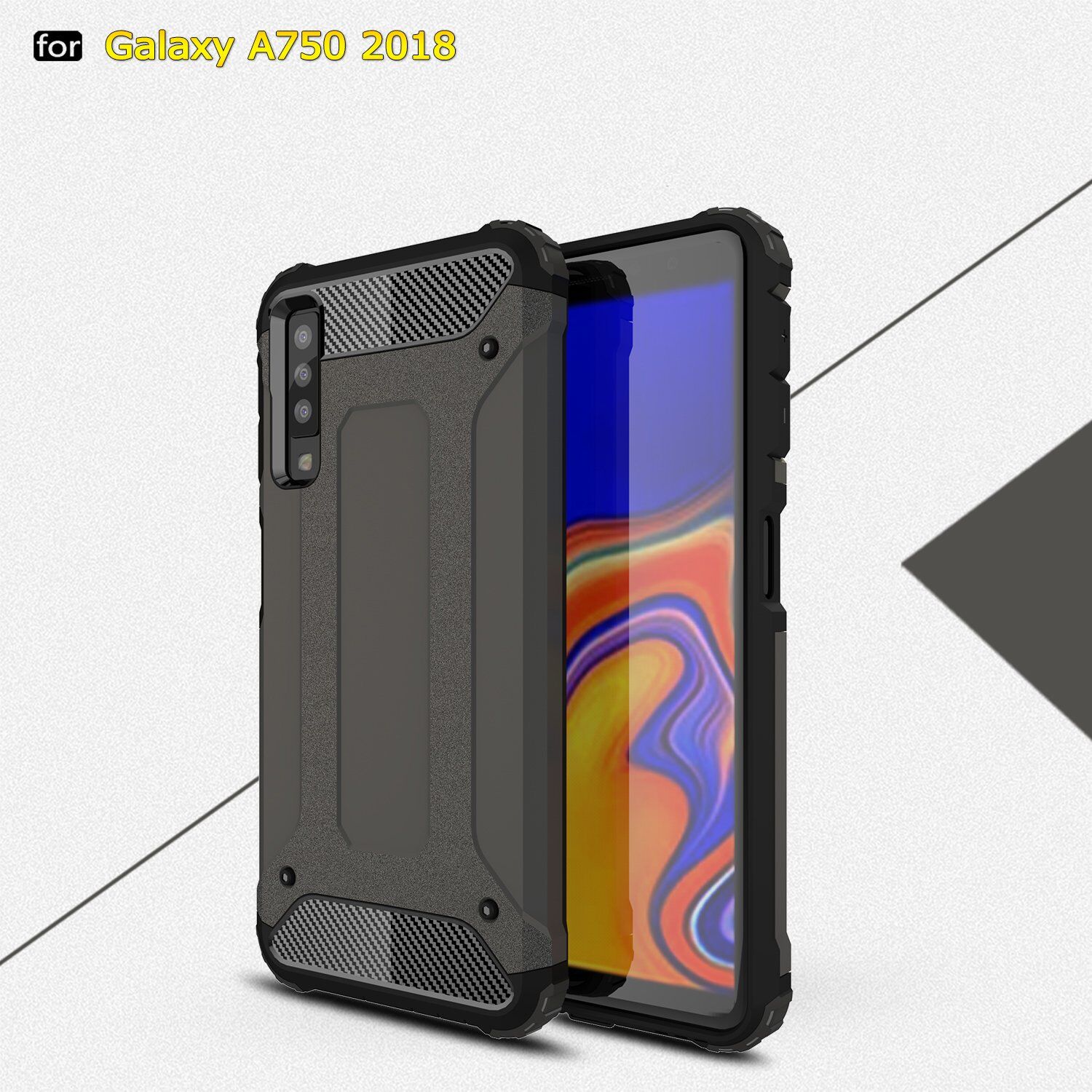 Superodolný kryt Armor pre Samsung Galaxy A7 (2018) - zlatoružový