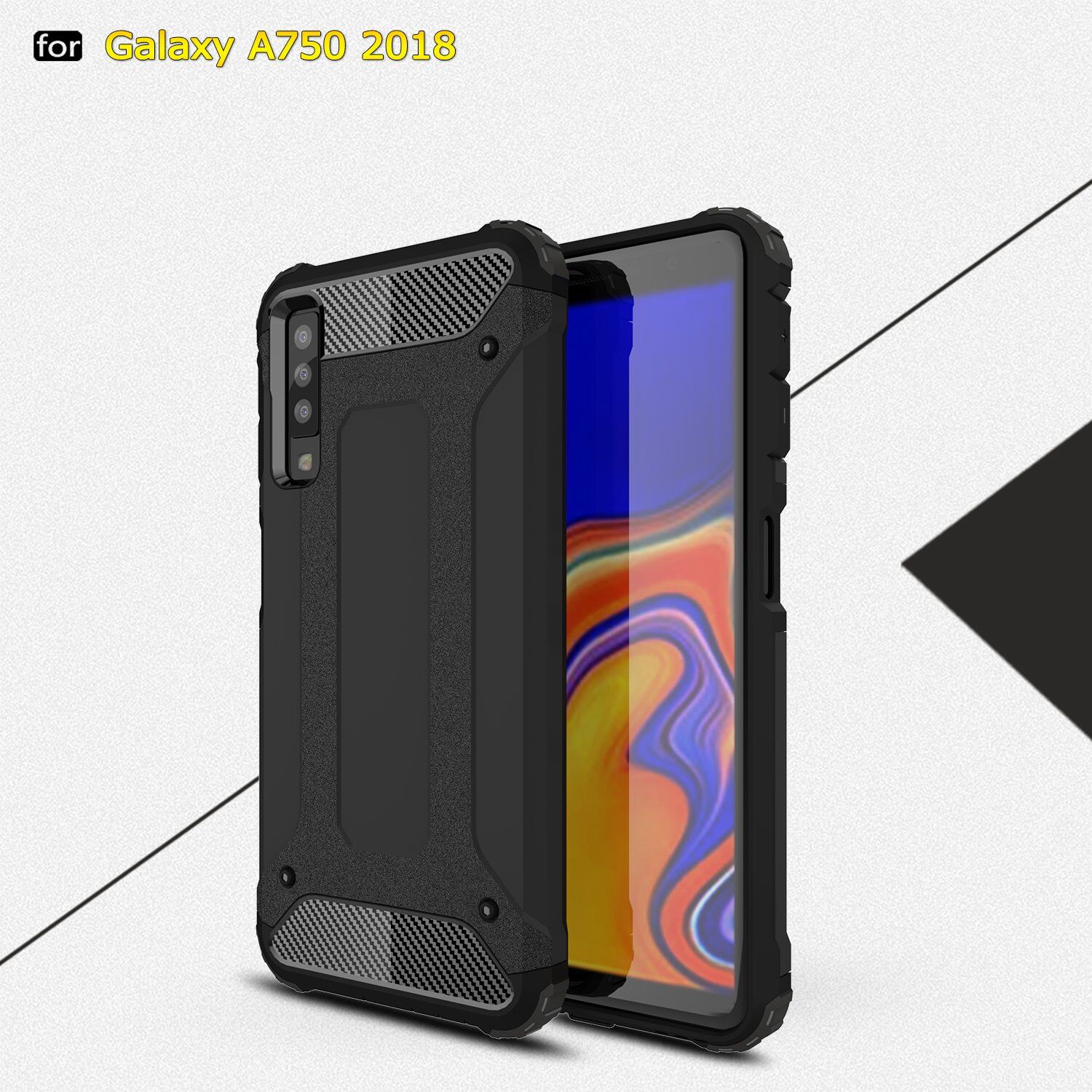 Superodolný kryt Armor pre Samsung Galaxy A7 (2018) - zlatoružový