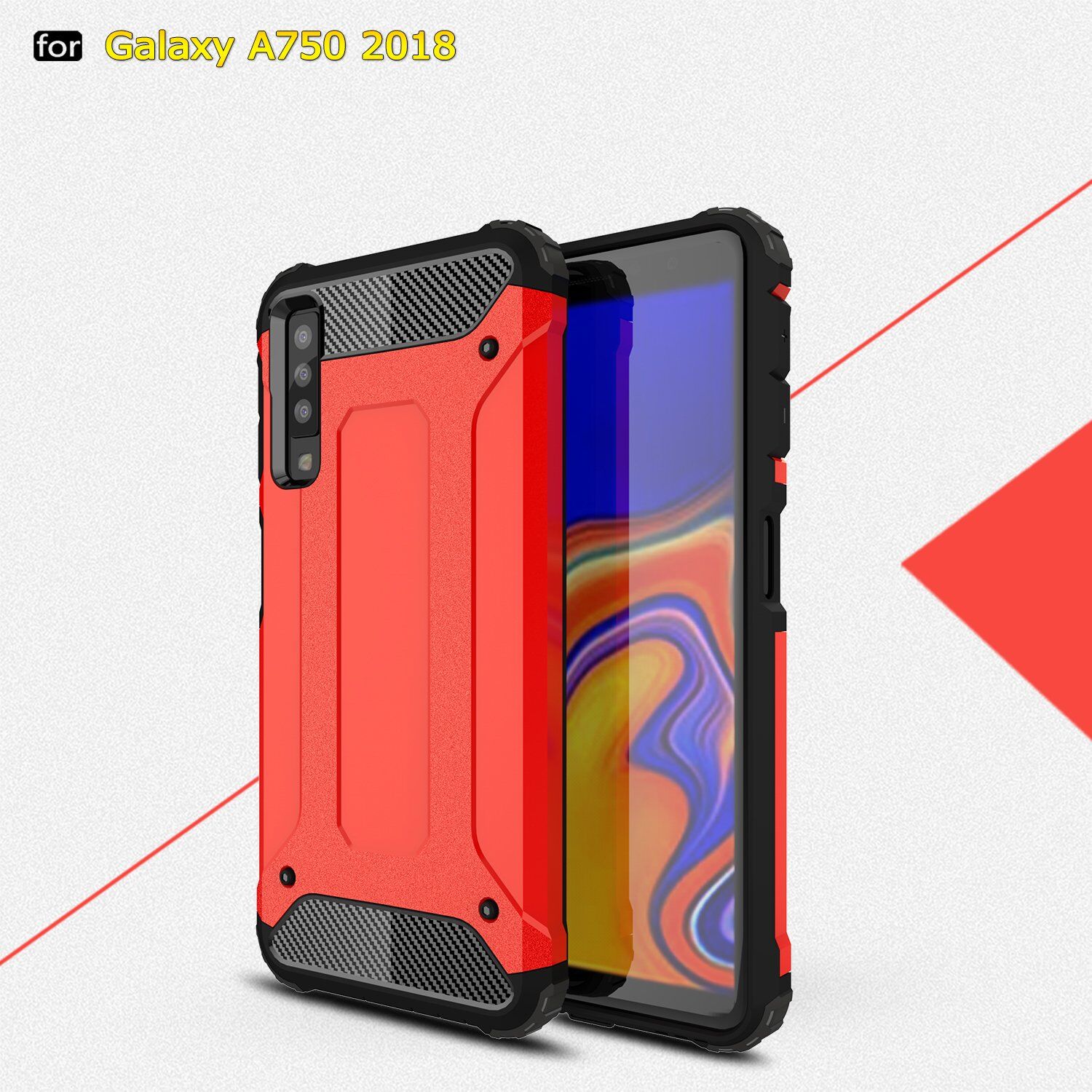 Superodolný kryt Armor pre Samsung Galaxy A7 (2018) - zlatoružový
