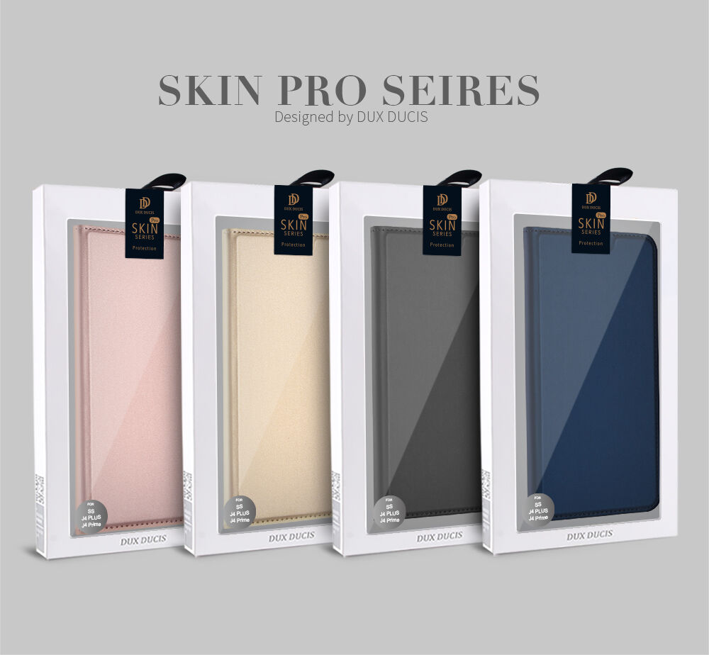 Dux Ducis Skin Pro flipové puzdro pre Samsung Galaxy J4 Plus - tmavomodré Dux Ducis Skin Pro flipové puzdro pre Samsung Galaxy J4 Plus - tmavomodré