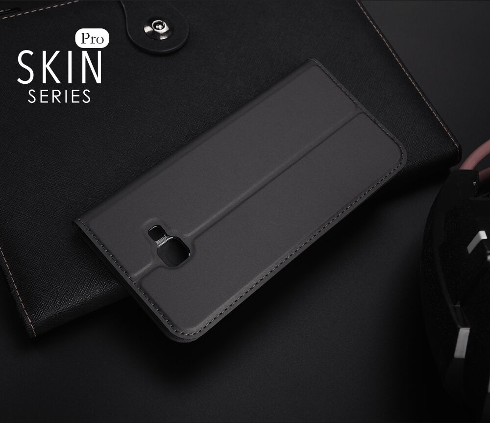 Dux Ducis Skin Pro flipové puzdro pre Samsung Galaxy J4 Plus - ružovo-zlaté