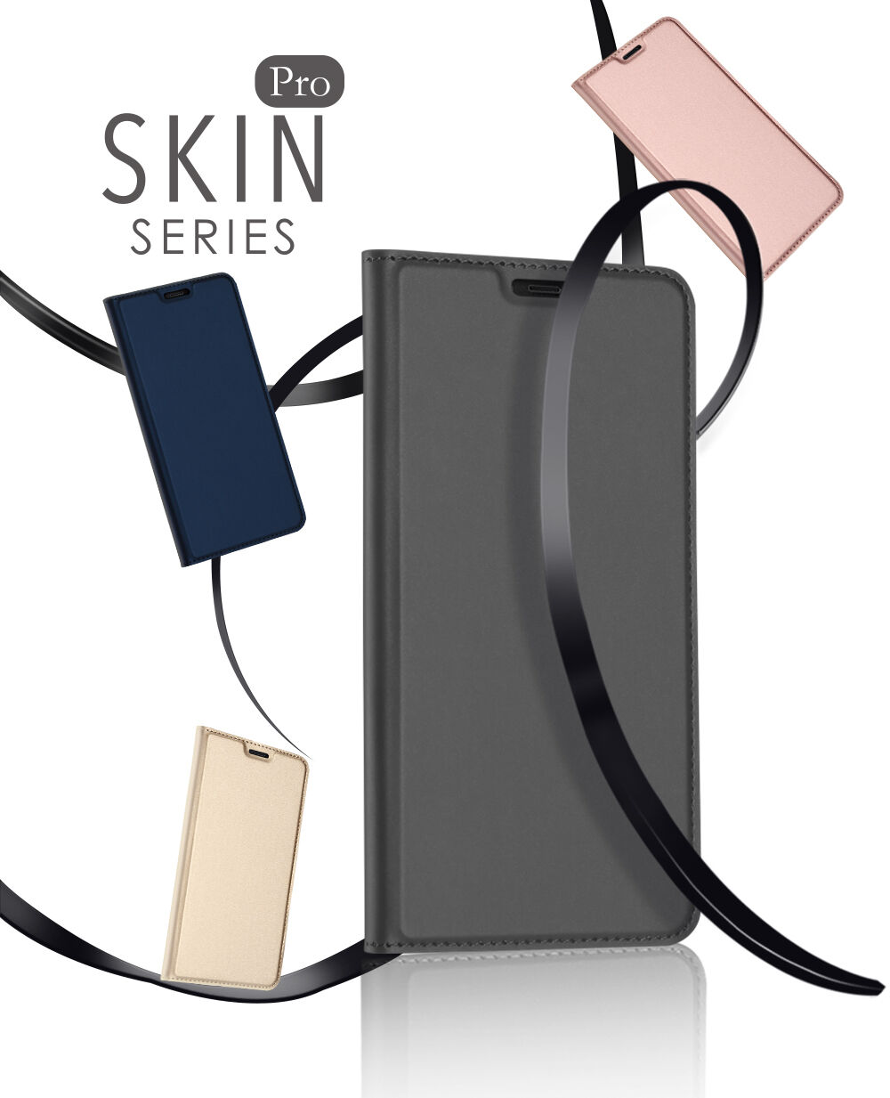Dux Ducis Skin Pro flipové puzdro pre Samsung Galaxy J4 Plus - sivé