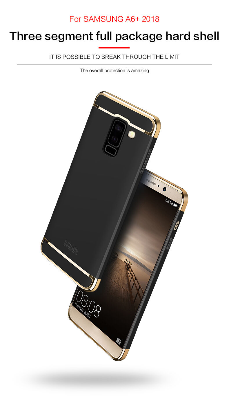 Mofi Guard plastový kryt pre Samsung Galaxy A6 Plus (2018) - strieborný