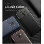 Ipaky plastový kryt s textúrou karbónu pre Samsung Galaxy A6 (2018) - čierny