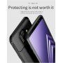 Ipaky plastový kryt s textúrou karbónu pre Samsung Galaxy A6 (2018) - čierny
