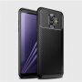 Ipaky plastový kryt s textúrou karbónu pre Samsung Galaxy A6 (2018) - čierny