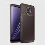 Ipaky plastový kryt s textúrou karbónu pre Samsung Galaxy A6 (2018) - čierny