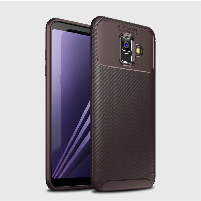 Ipaky plastový kryt s textúrou karbónu pre Samsung Galaxy A6 (2018) - čierny Ipaky plastový kryt s textúrou karbónu pre Samsung Galaxy A6 (2018) - čierny