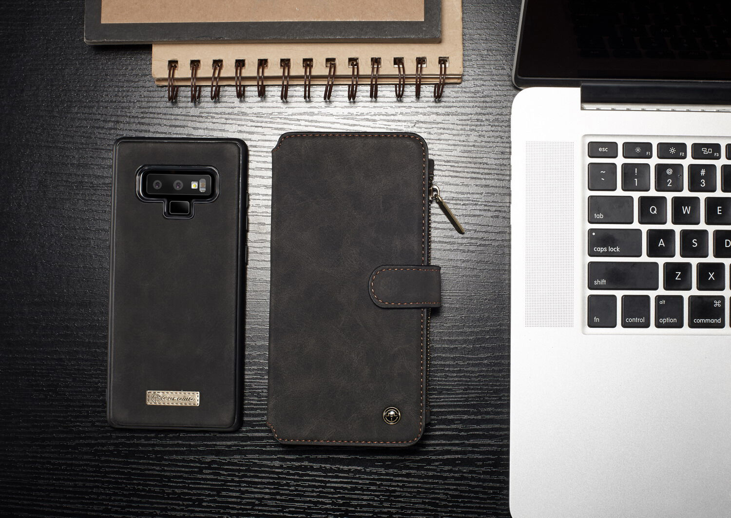 Caseme 2v1 peňaženkové puzdro pre Samsung Galaxy Note 9 - hnedé