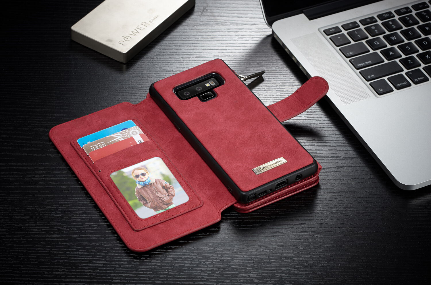 Caseme 2v1 peňaženkové puzdro pre Samsung Galaxy Note 9 - hnedé