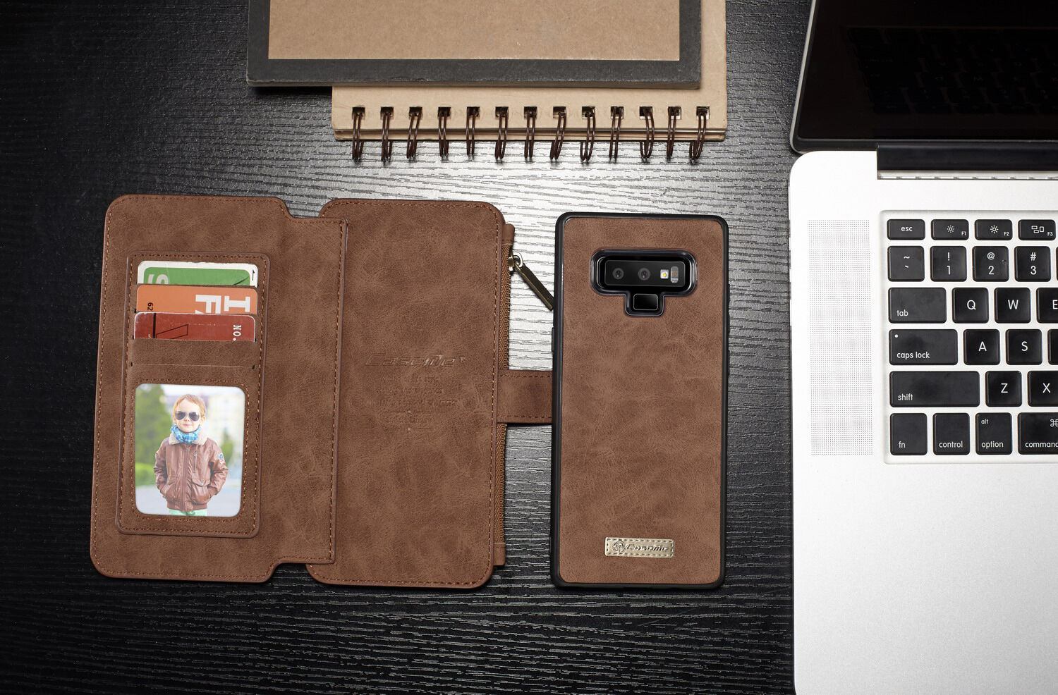 Caseme 2v1 peňaženkové puzdro pre Samsung Galaxy Note 9 - červené