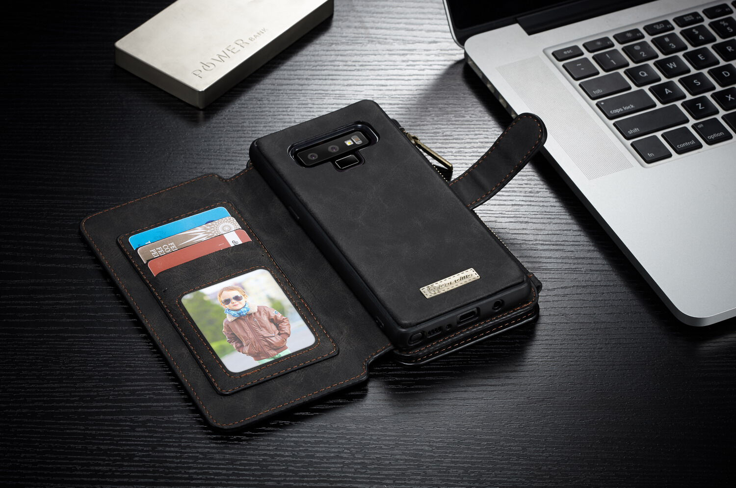 Caseme 2v1 peňaženkové puzdro pre Samsung Galaxy Note 9 - červené