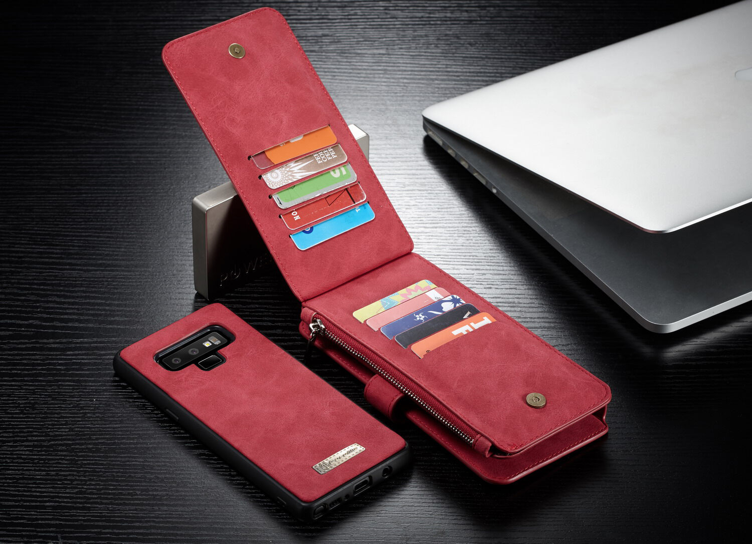 Caseme 2v1 peňaženkové puzdro pre Samsung Galaxy Note 9 - červené