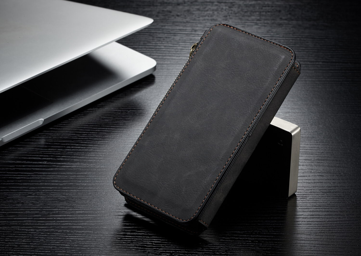 Caseme 2v1 peňaženkové puzdro pre Samsung Galaxy Note 9 - čierne