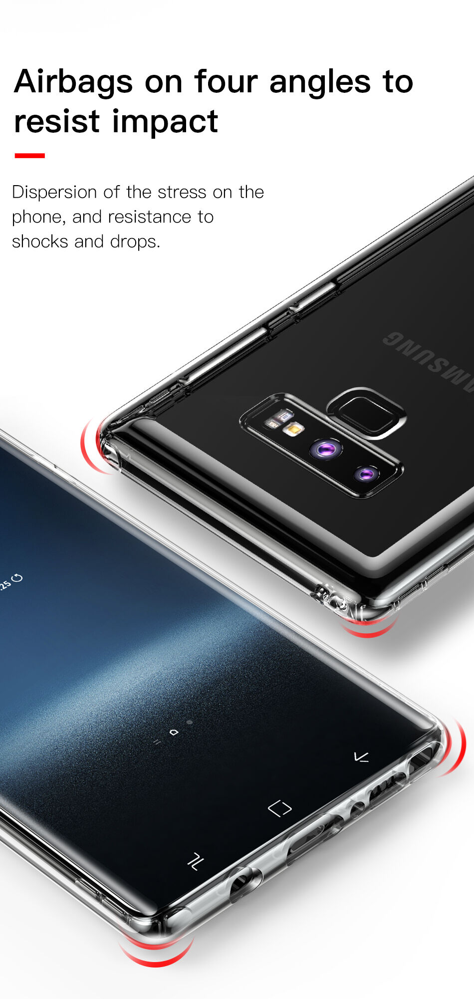 Baseus Safety plastový kryt pre Samsung Galaxy Note 9 - transparentný