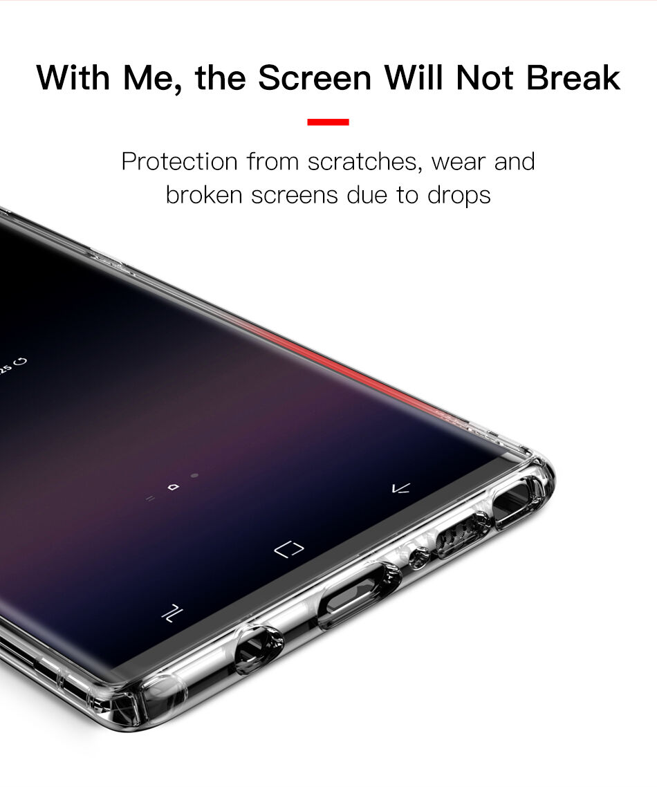Baseus Safety plastový kryt čierny pre Samsung Galaxy Note 9 - transparentný