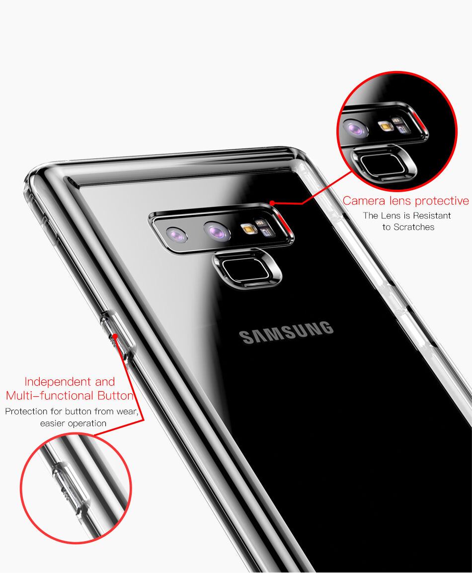 Baseus Safety plastový kryt čierny pre Samsung Galaxy Note 9 - transparentný