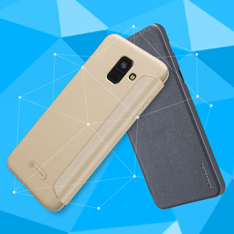 Nillkin Sparkle flipový kryt pre Samsung Galaxy A6 (2018) - zlatý