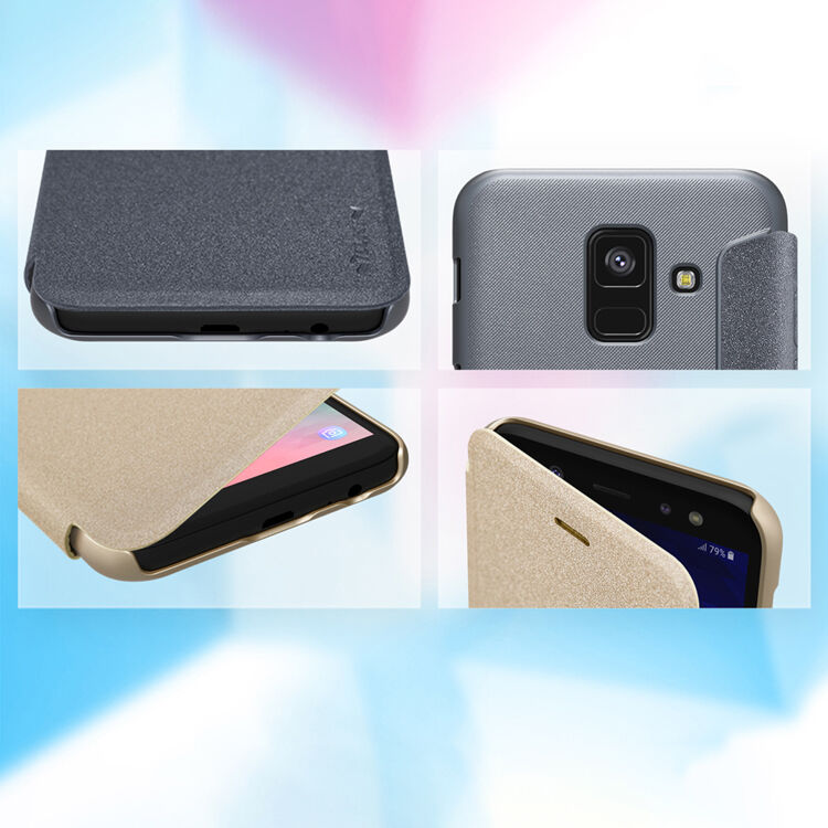 Nillkin Sparkle flipový kryt pre Samsung Galaxy A6 (2018) - zlatý