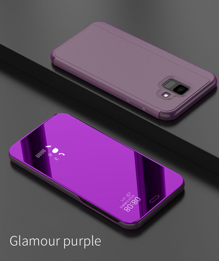 Zrkadlový pokovený kryt pre Samsung Galaxy A6 (2018) - strieborný