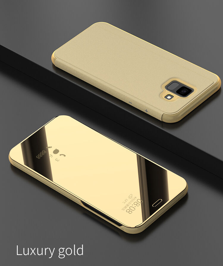 Zrkadlový pokovený kryt pre Samsung Galaxy A6 (2018) - strieborný