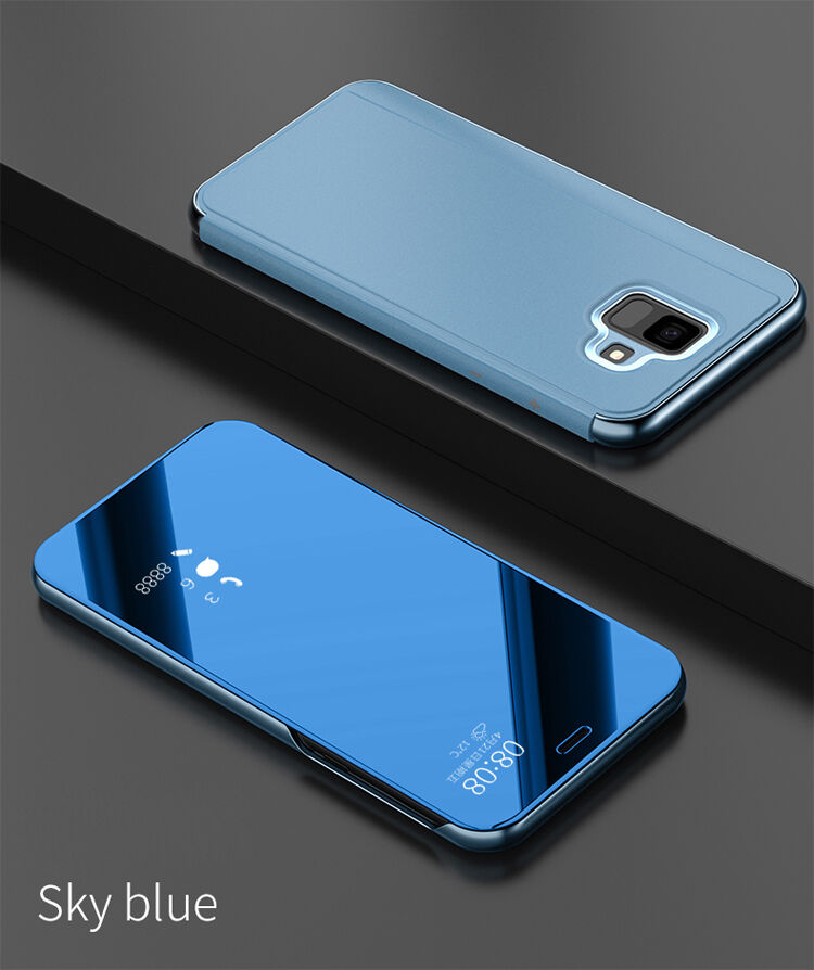 Zrkadlový pokovený kryt pre Samsung Galaxy A6 (2018) - strieborný