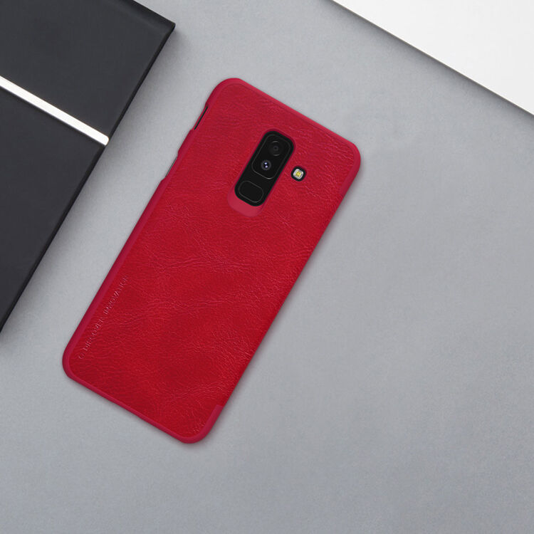 Nillkin Qin Kožené flipové puzdro pre Samsung Galaxy A6 Plus (2018) - hnedé Nillkin Qin Kožené flipové puzdro pre Samsung Galaxy A6 Plus (2018) - hnedé