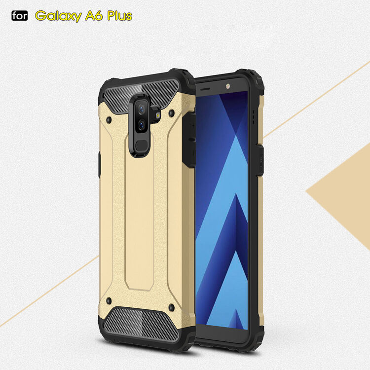 Superodolný kryt Armor pre Samsung Galaxy A6 Plus (2018) - zlatoružový