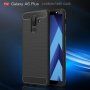 Plastový kryt s brúsenou textúrou pre Samsung Galaxy A6 Plus (2018) - sivý