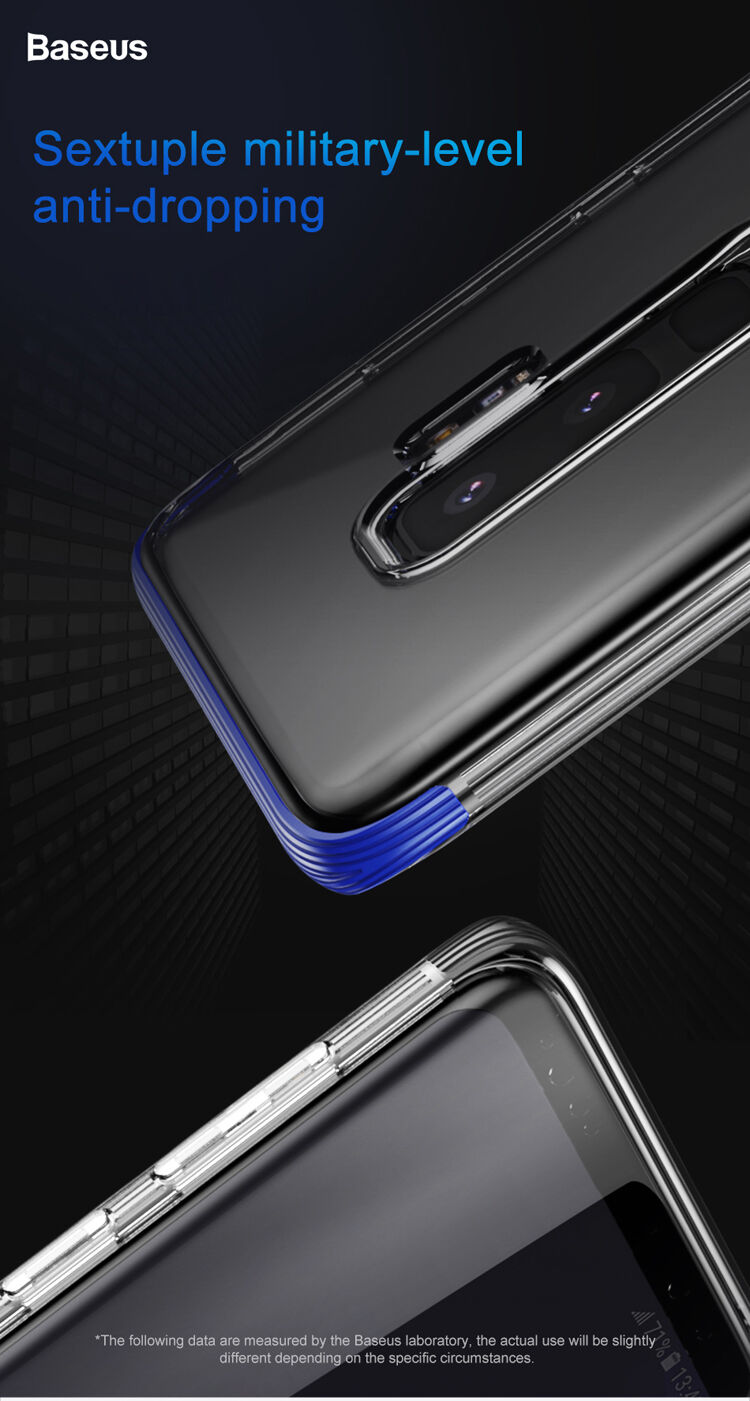 Baseus Armor plastový kryt číry pre Samsung Galaxy S9 Plus - čierny