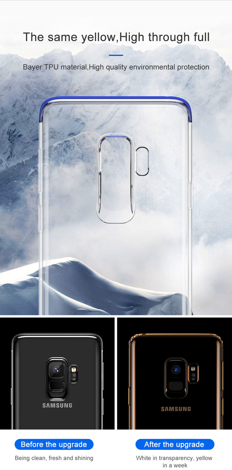 Baseus Armor plastový kryt číry pre Samsung Galaxy S9 Plus - čierny
