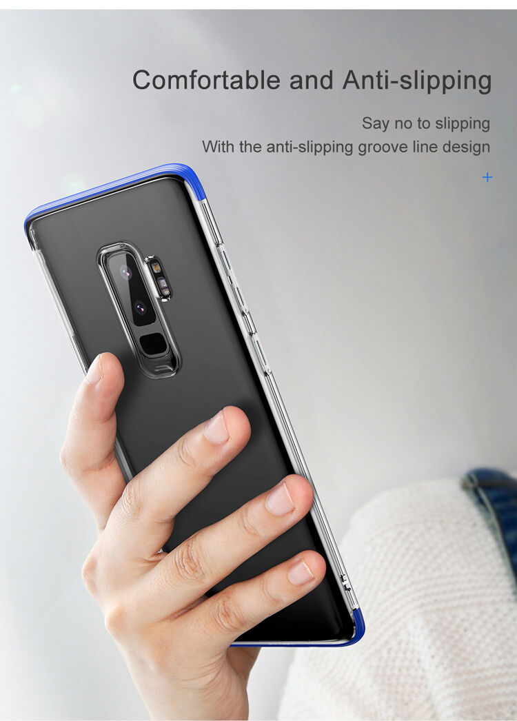 Baseus Armor plastový kryt číry pre Samsung Galaxy S9 Plus - čierny