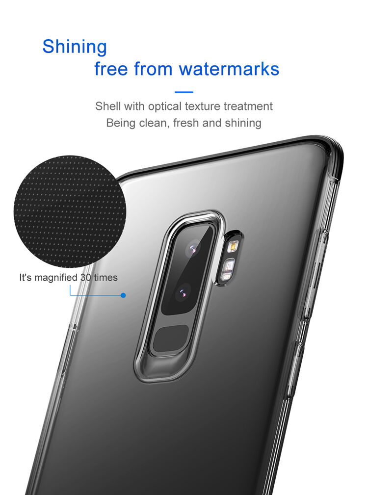 Baseus Armor plastový kryt číry pre Samsung Galaxy S9 Plus - čierny