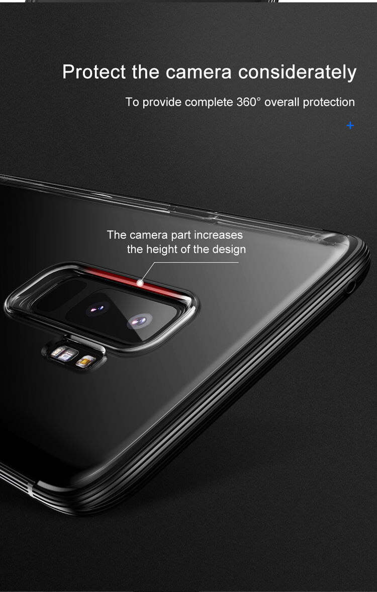 Baseus Armor plastový kryt číry pre Samsung Galaxy S9 Plus - čierny