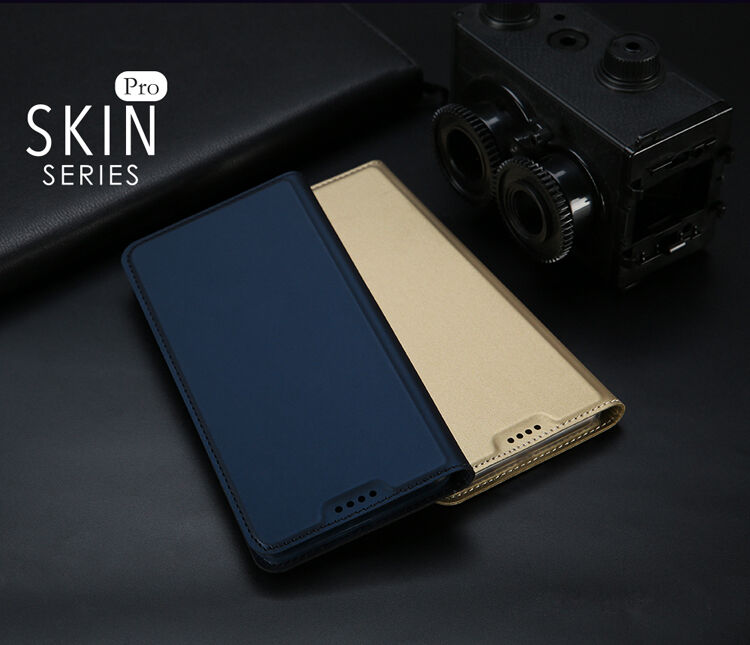Dux Ducis Skin Pro flipové puzdro pre Samsung Galaxy A6 Plus (2018) - ružovo-zlaté