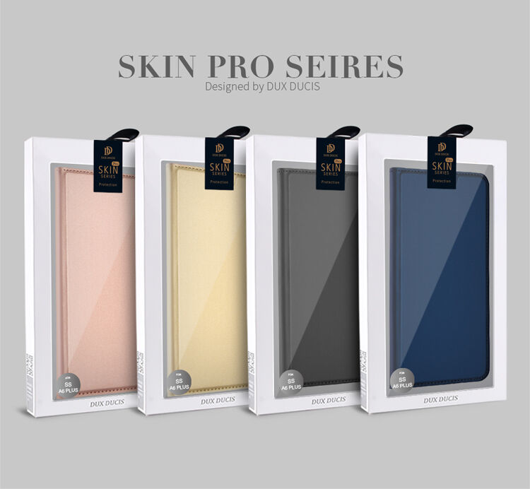 Dux Ducis Skin Pro flipové puzdro pre Samsung Galaxy A6 Plus (2018) - sivé Dux Ducis Skin Pro flipové puzdro pre Samsung Galaxy A6 Plus (2018) - sivé