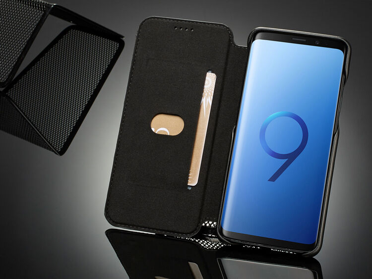 LC.Imeeke kožené flipové puzdro pre Samsung Galaxy S9 - červené