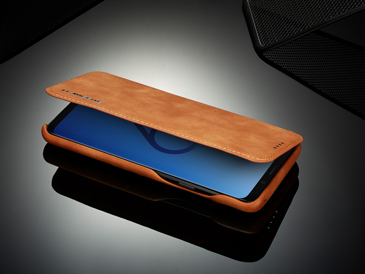 LC.Imeeke flipové puzdro pre Samsung Galaxy S9 Plus - hnedé