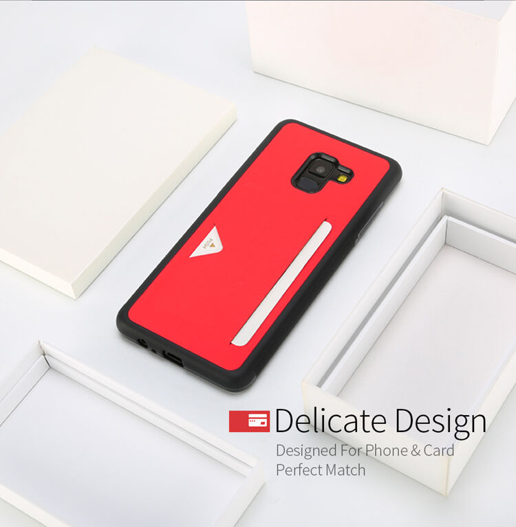 Dux Ducis Pocard kožený kryt pre Samsung Galaxy A8 (2018) - biely