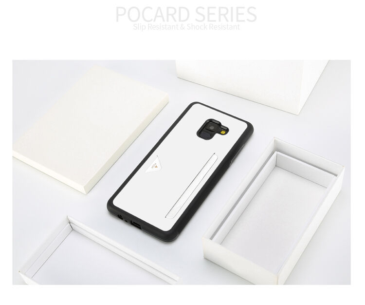 Dux Ducis Pocard kožený kryt pre Samsung Galaxy A8 (2018) - biely