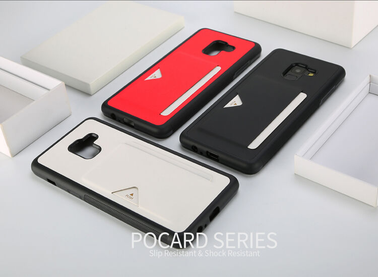 Dux Ducis Pocard kožený kryt pre Samsung Galaxy A8 (2018) - čierny